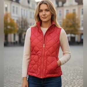 Kate Spade Red Quilted Vest